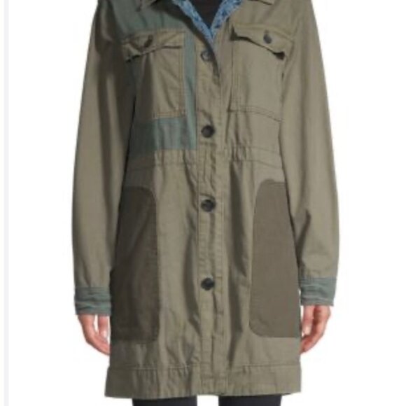 We The Free Jackets & Blazers - Free People We The Free Women's Patchwork Military Utility Jacket Olive M